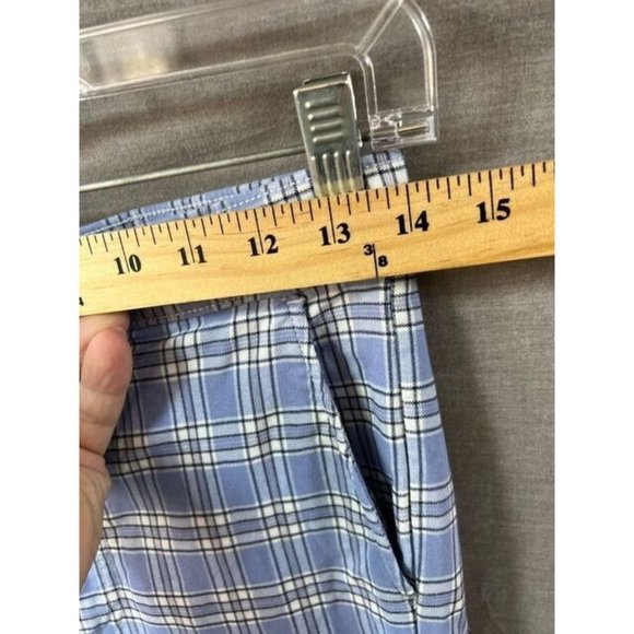 Hollister Pants Womens Medium Blue Plaid StretchChino Casual‎ Ladies 28x27. - Picture 6 of 10